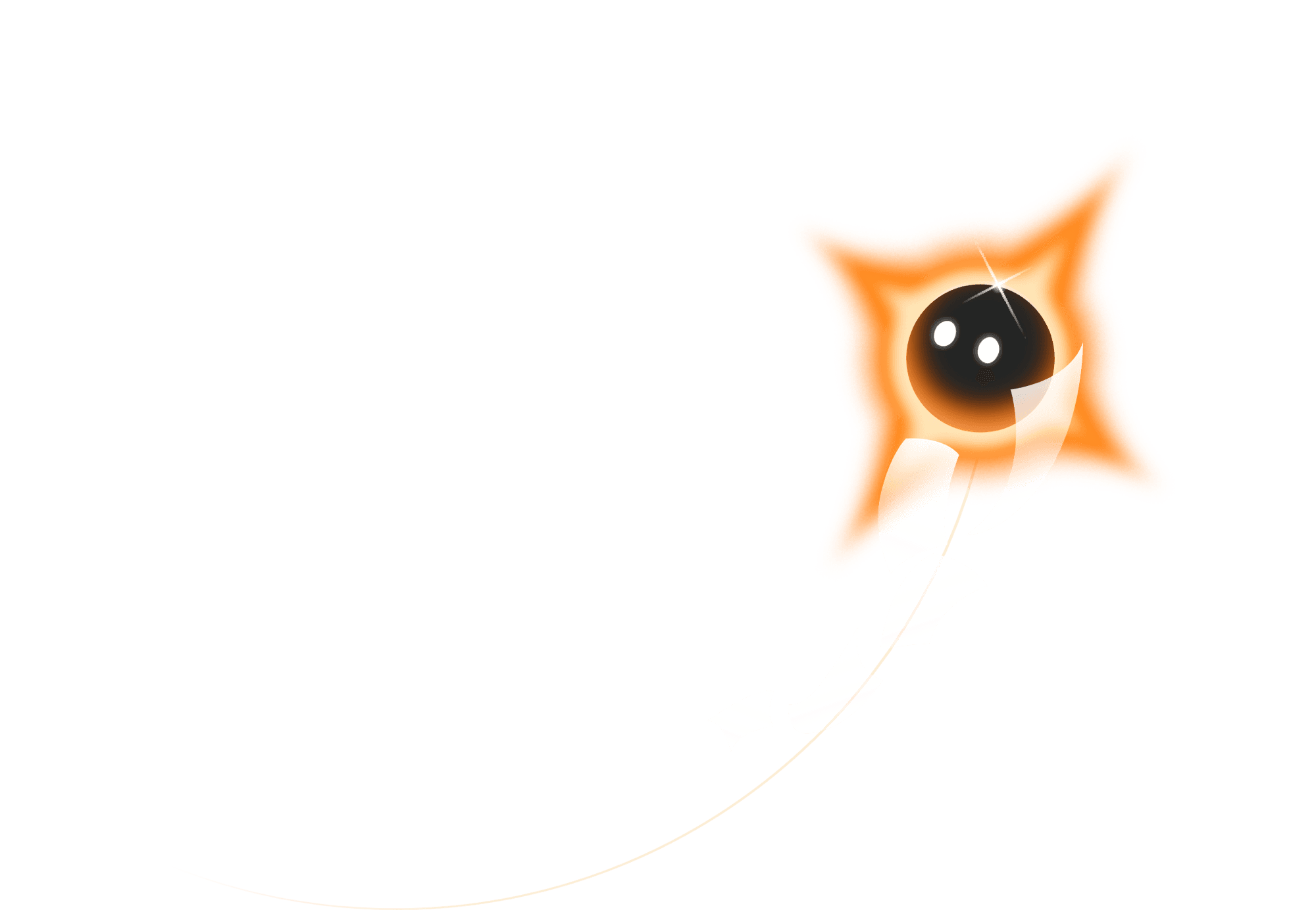 Tax Guru orb streaking across space
